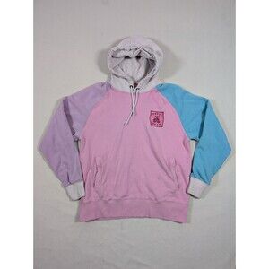 Teddy Fresh Hoodie Color Block Pastel Pullover Sweatshirt Mens Multicolor Large